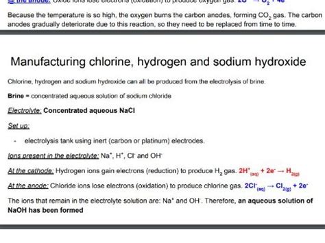 CIE IGCSE Coordinated Sciences C5 Electricity And Chemistry Teaching