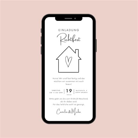 Digitale Einladung Richtfest Ecard Richtfest Zum Personalisieren
