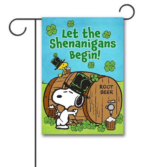 Buy Peanuts St Pats Shenanigans Snoopy And Woodstock Garden Flag