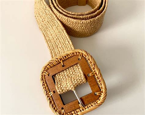 Bohemian Raffia Belt Brown Raffia Belt Brown Raffia Belt Straw