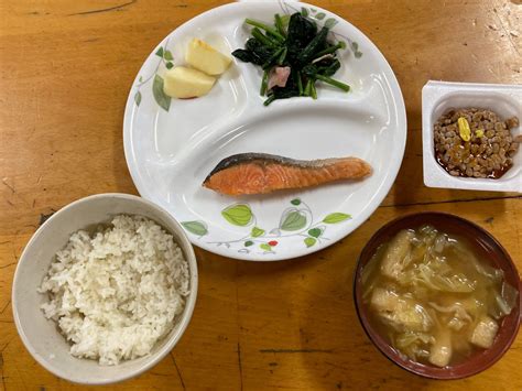 2月19日 朝食 山のふるさと合宿 かじかの里学園