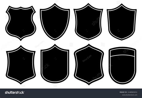 Badge Shape Vector Set Stock Vector Royalty Free 1148563211