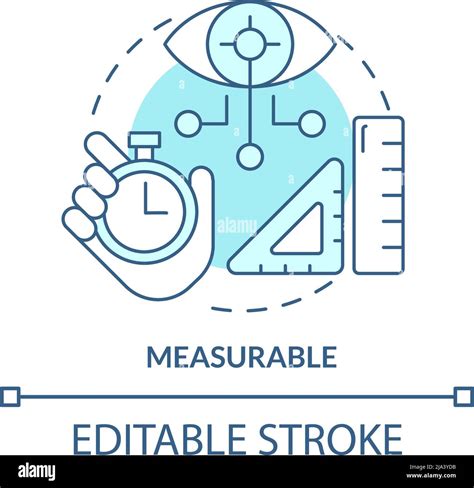 Measurable Turquoise Concept Icon Stock Vector Image And Art Alamy