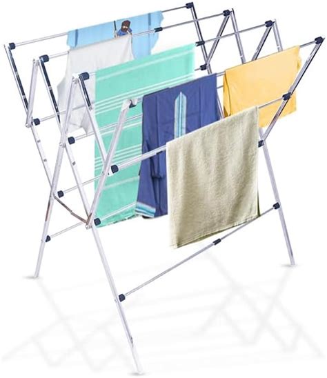 Livingbasics Stainless Steel Expandable Foldable Clothes Drying Stand