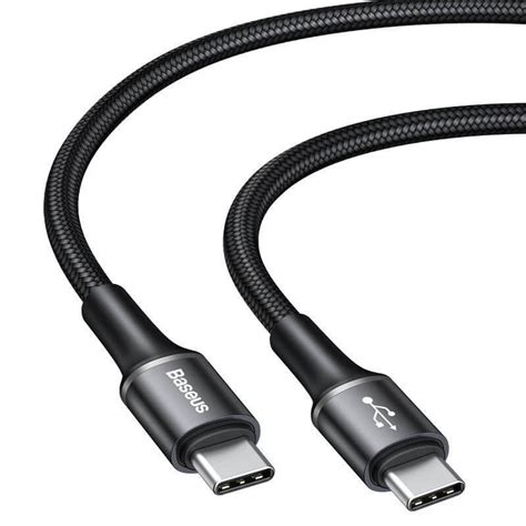 Baseus Halo Usb C To Usb C Cable Pd W Catgh K Cm Black