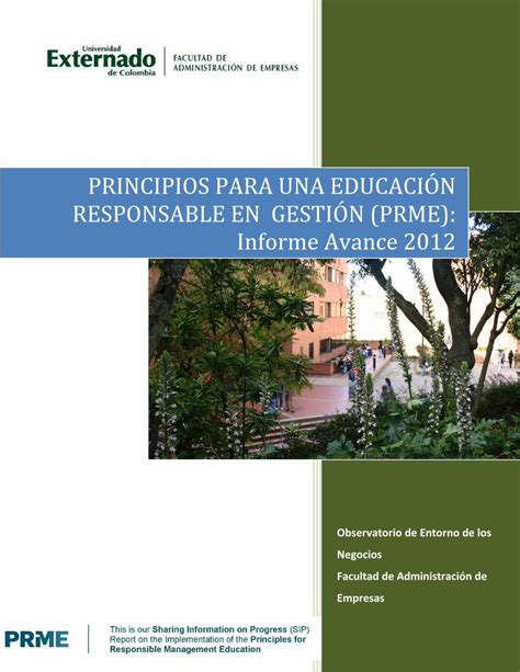 PDF PRINCIPIOS PARA UNA EDUCACIÓN RESPONSABLE EN administracion