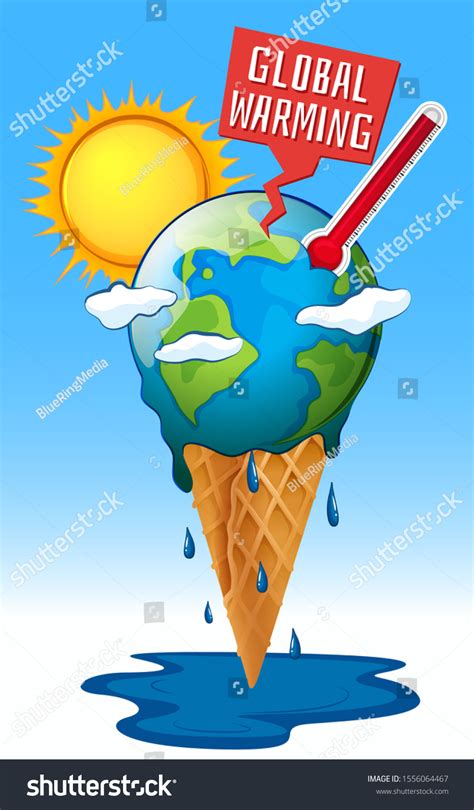 Global Warming Earth Hot Sun Illustration Stock Vector Royalty Free 1556064467 Shutterstock