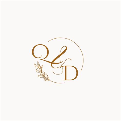 Qd Initial Wedding Monogram Logo Vector Art At Vecteezy