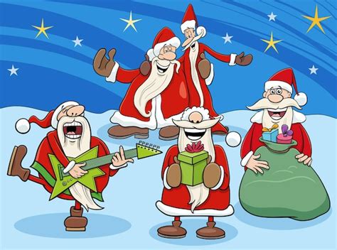 Personagens De Desenhos Animados De Papai Noel Na Poca Do Natal