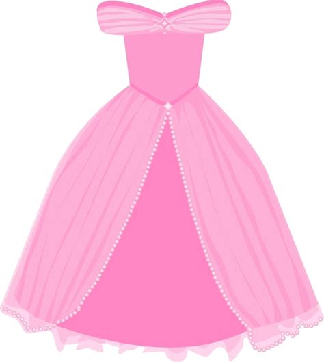 Imagen Vectorial De Vestido De Princesa Rosa Para Ni A Vector Premium