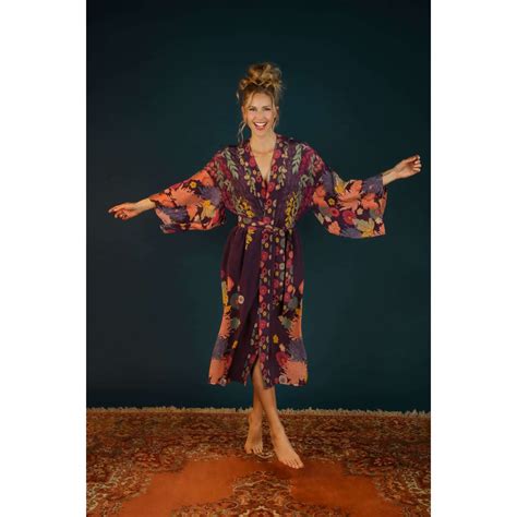 Powder Luxury Kimono Gown Trailing Wisteria Amethyst Edmonds