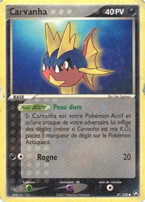 Carvanha EX Gardiens du Pouvoir 47 Poképédia