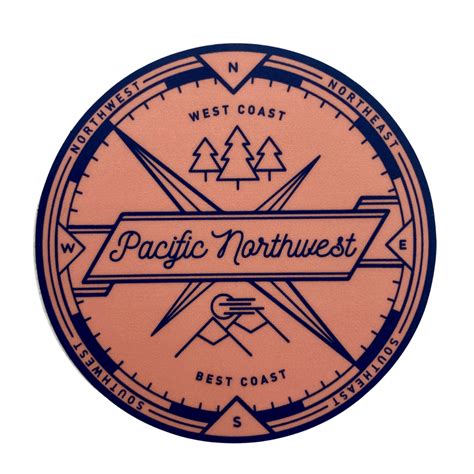 Pnw Compass Die Cut Sticker Argosy Cruises