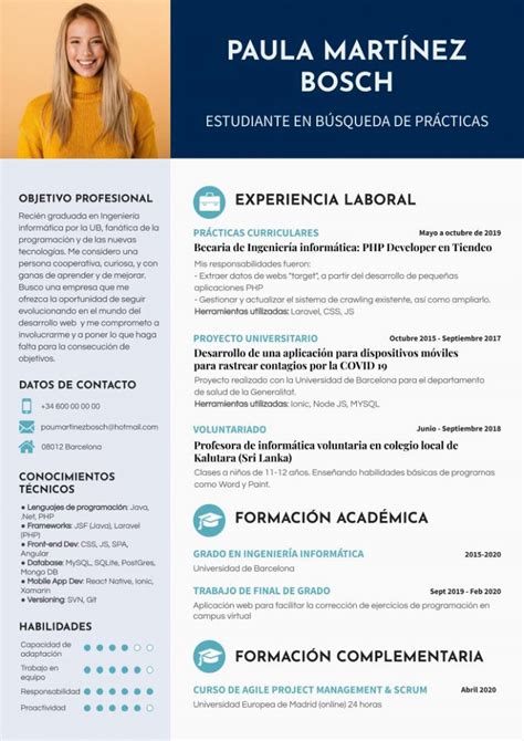 Las Mejores Plantillas De Cv Para Estudiantes