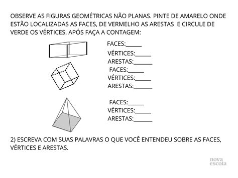 Receita Matemática Contando Faces Vértices E Arestas Planos De Aula