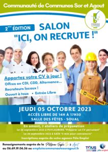 SALON ICI ON RECRUTE SOUAL 5 OCTOBRE 2023 14H00 17H30 Groupement