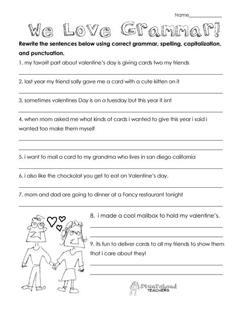 Sentence Corrections Worksheet 8th Grade