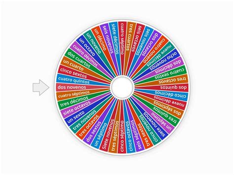 Bingo De Fracciones Random Wheel