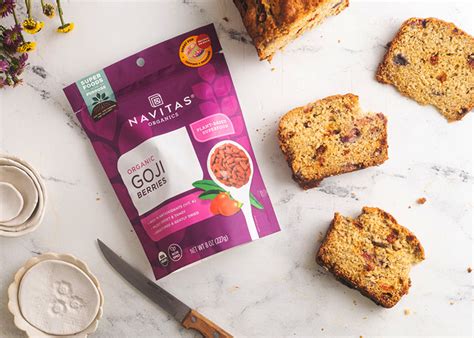 Cherry Goji Berry Loaf Recipe Navitas Organics