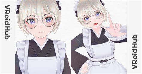 春風 沙織 さん Kimono Maid Dress Black VRoid Hub