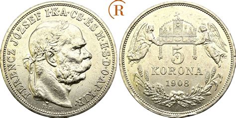 Habsburg Österreich 5 Kronen Kremnitz 1908 KB Franz Joseph I 1848