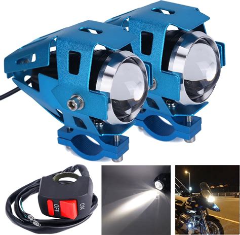 Amazon Motorcycle Headlight W U Cree Led Fog Spot Lights Drl