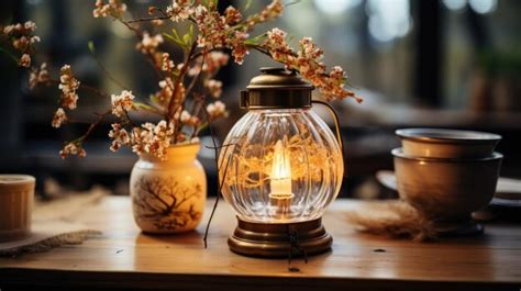 Premium AI Image | Wabi sabi lamp on the table