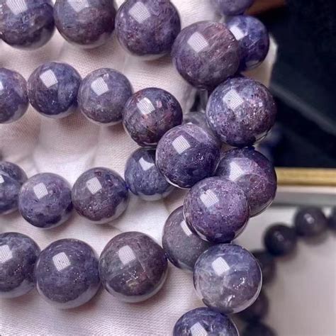 Meihan Natural Aaa Blood Iolite Smooth Round Loose Beads Genuine Stone