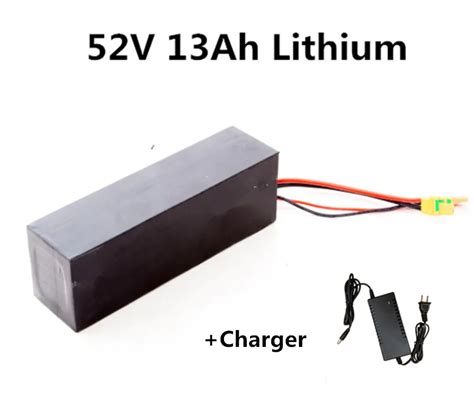 Rechargeable 14s 52v 13ah Lithium Li Ion Battery Pack With Bms For Ebike Electric Bicycle E