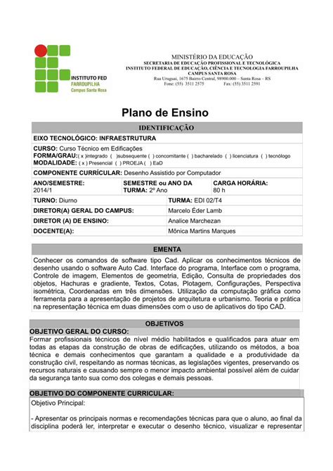 PDF Plano de Ensino sr PDF fileHaverá avaliação obrigatória