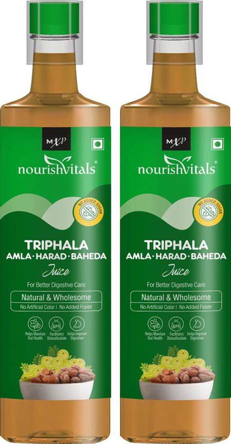 Buy Nourishvitals Triphala Amla Harad Baheda Juice Ml Pack Of