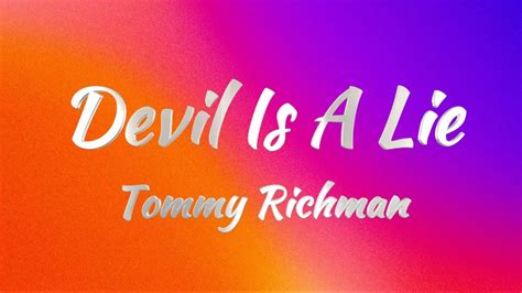 Tommy Richman The Devil Is A Lie Lyrics YouTube