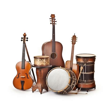 Una colección de instrumentos musicales que incluyen un tambor una