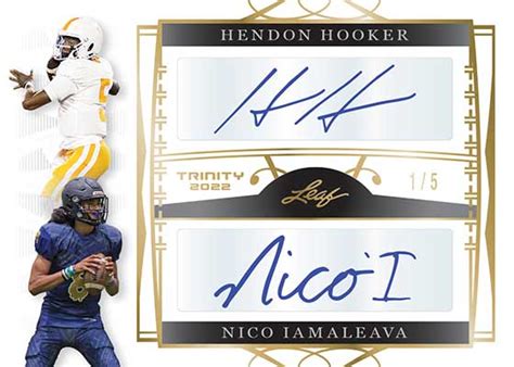 2022 Leaf Trinity Football Checklist Hobby Box Info Details