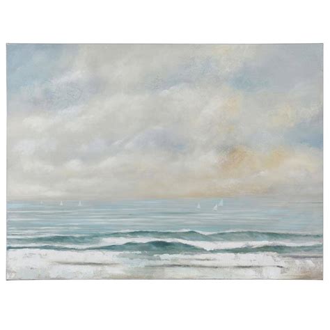 StyleCraft Beautiful Sky - Hand Painted Coastal Landscape Acrylic on ...