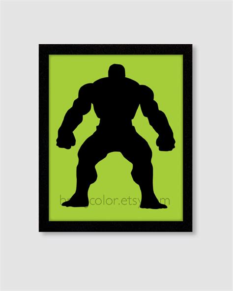 Superhero Incredible Hulk Avengers Marvel Silhouette By Bringcolor