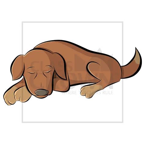 Sleeping Dog Clipart | ClassCrown