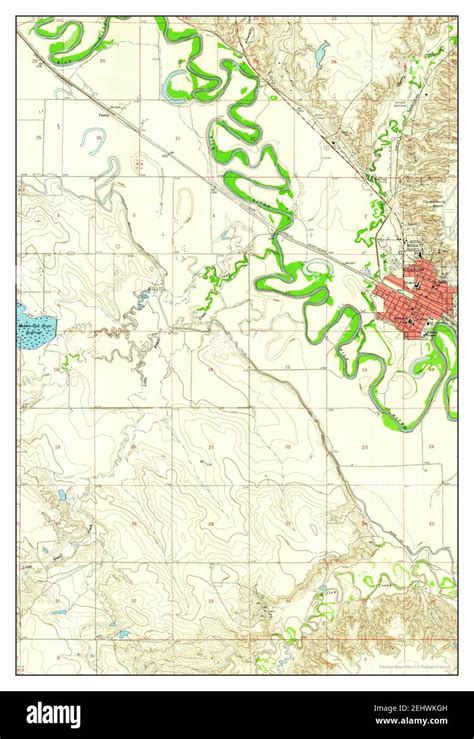 Map of glasgow montana Cut Out Stock Images & Pictures - Alamy