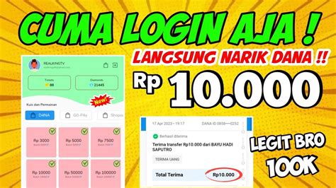 BARU LOGIN DIBAYAR Rp 10 000 SALDO DANA APK PENGHASIL SALDO DANA