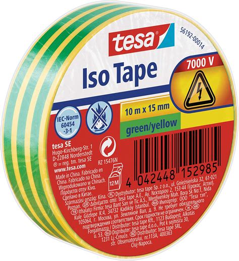 Tesa 56192 00010 02 Nastro Isolante Nero 10M X 15 Mm Amazon It Fai