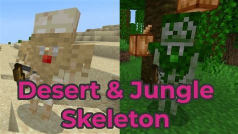 Desert And Jungle Skeleton Minecraft Add On Bedrock Edition Youtube