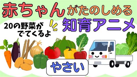 赤ちゃんが喜ぶ知育アニメ【やさい】｜たくさんの野菜が出てくるよ！たのしく覚えよう｜子ども向け Youtube