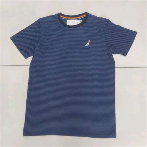 Blue Men Cotton Round Neck T Shirt Size Medium Half Sleeves At Rs