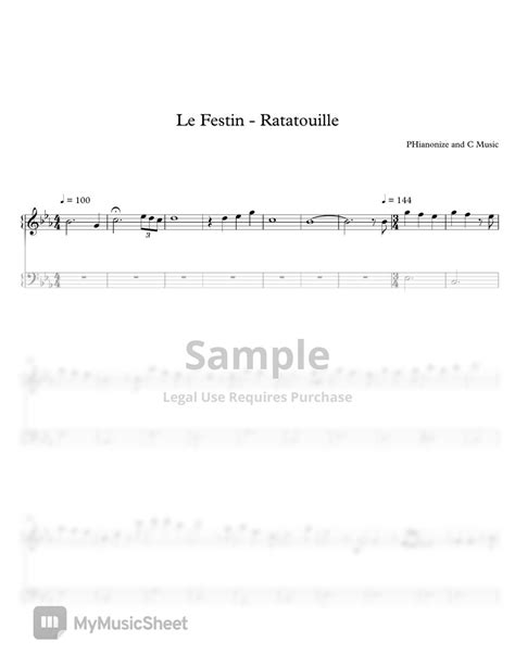 Camille Le Festin Ratatouille Ost Easy Version Sheets By