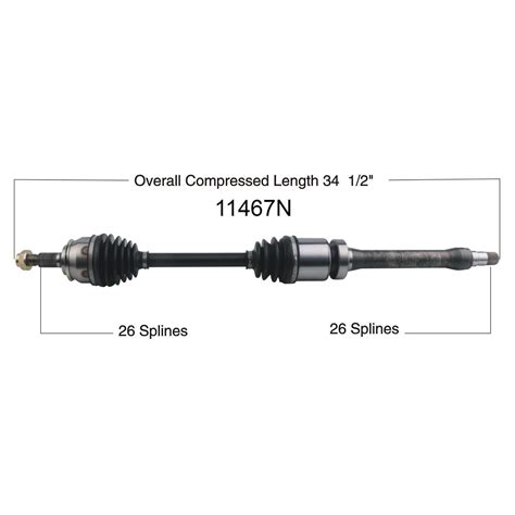 Duralast Gold Front Passenger Side CV Axle 11467N