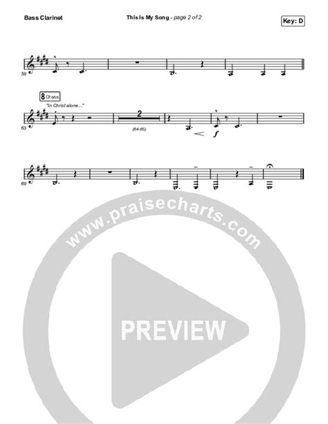 This Is My Song Choral Anthem Satb Bass Clarinetsheet Music Pdf North Point Worship Arr