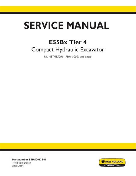 Manual De Servicio En Pdf De La Excavadora Compacta New Holland E55Bx