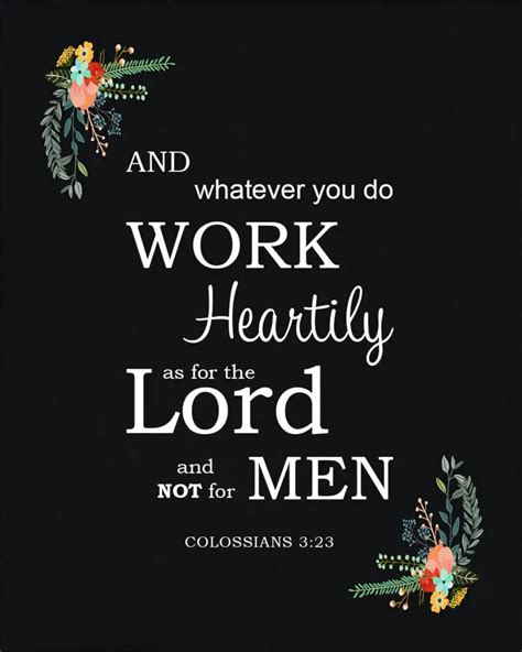 Colossians 323 Work Heartily Encouraging Bible Verses