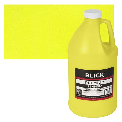 Blick Premium Grade Tempera Primary Yellow Half Gallon Utrecht Art