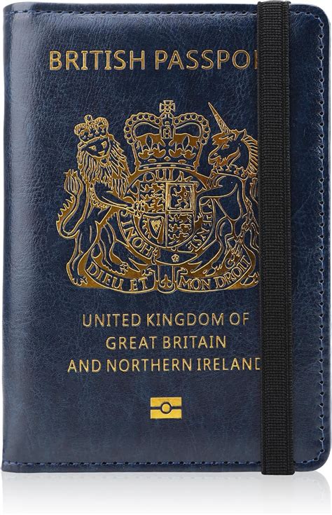 Elkflee British Passport Coverpu Leather Travel Passport Wallet